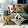 Miniatyrbilde 5 av 6: Sett med 4 dekorative putetrekk til sofa, blomstrete linputer, til sofa, seng, bil, hjem, 45x45cm