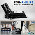 Miniatyrbillede 2 af 5: Gælder for Philips SpeedPro Max Aqua Stick Ledningsfri 25.2V Udskiftningsbatteri Støvsuger XC8055/01 XC8045/01 XC8043/01 XC8347/01 XC8349/01 2500mAh
