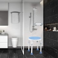 Miniatyrbilde 4 av 4: UISEBRT Dusjkrakk, 360° Justerbar Høyde Aluminium Badekarstol med Håndtak for Eldre og Gravide Kvinner