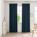 Miniatyrbillede 8 af 8: Mørklægningsgardiner til soveværelse og stue, 1 panel polyester med sort bagside (flere farver) gris W132 x H213cm+Grommet Top