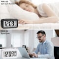 Miniatyrbillede 8 af 9: digitalt vækkeur, smart natlys, LCD-ure, sort, blå, hvid, pink, 24 timers forsendelse, Blue