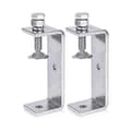Kraftiga C-Klämmor 2-Pack, Bred Käke 120MM Rostfria Snickarklämmor Kompatibla med Säker Fixering Silver