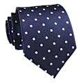 Miniatyrbillede 1 af 2: Polkaprikket Jacquard Slips - Klassisk Selvbinderdesign til Bryllup/Forretning 12