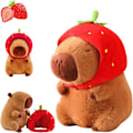 Miniatyrbillede 1 af 8: Capybara Plyslegetøj, Karpe Simulationslegetøj, Jordbær Capybara Plys, Realistisk Plys Capybara, Jordbær Sød Plys Karpe, Capybara Plys, Fødselsdagsgave M9