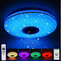 Miniatyrbild 1 av 3: Dimbar RGB LED Taklampa med Bluetooth-högtalare, Idealisk för Kök, Barnrum, Sovrum, Vardagsrum - 32cm