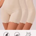 3-pack Seamless High-Waisted Shaping Panties with Tummy Control and Cooling Effect S S Apricot