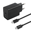 Miniatyrbild 1 av 2: Essentials USB-laddare med USB-C PD 20W + USB-C-Kabel - Svart