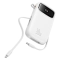 Pikkukuva 2 / 4: Baseus QPow 2 Powerbank 30W 10000mAh USB-C-kaapeleilla - Valkoi