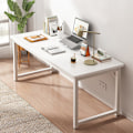 Miniatyrbillede 1 af 2: Skrivebord med MDF-bordplade 80 cm - Hvid
