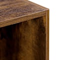 Miniatyrbillede 4 af 7: Bogreol i træ med åbne rum 97,5 x 30 x 100 cm - Rustik brun