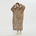 Pikkukuva 3 / 4: Pitkä Oversized Hoodie - Leopardikuvioinen 120cm
