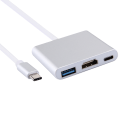 Pikkukuva 4 / 7: USB 3.1 Type-C uros USB-C, HDMI &amp; USB 3.0 naaras sovitin -