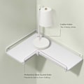 Miniatyrbild 4 av 6: Hörnhylla 2-pack i L-form för väggmontering - Vit