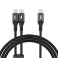 Dudao 2i1 USB-C-Kabel 100W 1xUSB-C till 2xUSB-C 1,2m - Svart