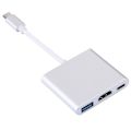 Miniatyrbillede 1 af 7: USB 3.1 Type-C-han til USB-C, HDMI og USB 3.0-hun-adapter - und