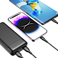 Miniatyrbillede 2 af 2: Dudao Powerbank 10000mAh 10W med USB, USB-C og MicroUSB - Svart