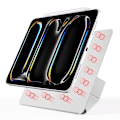 Miniatyrbild 7 av 7: Konstläderfodral med ställ och magneter till iPad Pro 12.9 2022