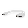 Miniatyrbild 1 av 2: Nedis USB-C-Adapter USB-C till USB-C & 3,5mm