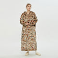 Miniatyrbillede 2 af 4: Oversized hoodie - Leopardmønster 120cm