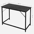 Miniatyrbillede 6 af 6: sort skrivebord med metalramme - 100 x 50 x 75 cm