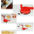 Miniatyrbild 4 av 5: Helautomatisk spiral potatisskivare / chipsmaskin med sugkopp