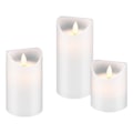 Miniatyrbild 1 av 2: LED-vaxljus 3-pack med timerfunktion och naturtrogen fladdrande