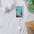 Miniatyrbillede 7 af 8: Høretelefon- og ladeadapter 2 x Lightning + 3,5mm til Lightning