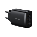 Pikkukuva 1 / 4: Baseus seinälaturi 3 USB-portilla 17w - musta