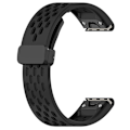 Miniatyrbillede 1 af 3: Silikonearmbånd til Garmin Fenix 5 / 6 / 7 / 8 26mm - Svart