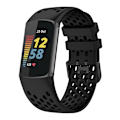 Miniatyrbillede 2 af 4: Silikoneurrem til Fitbit Charge 5 /6  - Sort