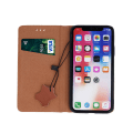 Miniatyrbillede 3 af 4: Læderetui med stativ til iPhone 15 Plus - Brun