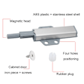 Miniatyrbillede 4 af 6: Magnetiske push/open-fittings med rustfrit stål og justerbart m