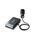 Miniatyrbillede 2 af 2: Dudao 1 til 3 Splitter til biloplader med 2xUSB