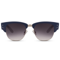 Pikkukuva 2 / 3: Unisex siniset aurinkolasit – 100 % UV-suoja, mustat linssit, m