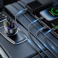 Miniatyrbild 2 av 3: Joyroom Billaddare med  2 x USB-C, 2 x USB 70W - Svart