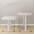 Miniatyrbillede 4 af 4: Hvidt højdejusterbart skrivebord 80 cm