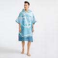 Miniatyrbillede 1 af 2: Luksuriøs Blå og Hvid Badeponcho - Ideel til Pool og Strand