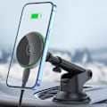 Miniatyrbillede 2 af 4: XO Magnetisk bilholder med 15W trådløs oplader og sugekop