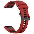 Miniatyrbillede 1 af 2: Silikonearmbånd til Garmin Fenix 8 47mm - Rød