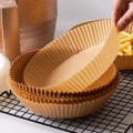 Miniatyrbillede 1 af 6: 50-pak bagepapir til AirFryer 16 cm - lille