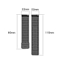 Miniatyrbillede 4 af 4: Urrem af metal 22 mm - Sort