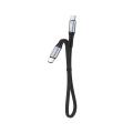 Miniatyrbild 1 av 2: Dudao USB-C Kabel PD100W 23cm - Svart