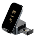Miniatyrbillede 1 af 5: Dudao A11Pro+ bordstander med 3-i-1 trådløs oplader og hurtig o