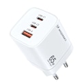Miniatyrbild 1 av 2: GaN 65W Väggladdare med 2 USB-C och 1 USB-A