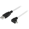 USB 2.0-kabel A-han til vinklet Micro-USB B-han, 2 meter
