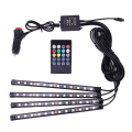 Pikkukuva 1 / 10: Auton LED-nauhat - 48 LEDiä RGB:llä ja kaukosäädin