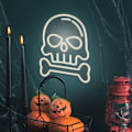 Miniatyrbild 1 av 2: Dekorativ Neon LED-Belysning Scull and Bone - Vit