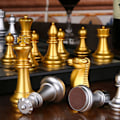 Miniatyrbild 2 av 4: Schack Set - Gyllene Pjäser 32x32cm