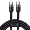Miniatyrbillede 1 af 2: Baseus Cafule 100 W USB-C til USB-C-kabel 2 m - Flettet