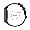 Miniatyrbillede 4 af 4: Silikoneurrem til Fitbit Charge 5 /6  - Sort